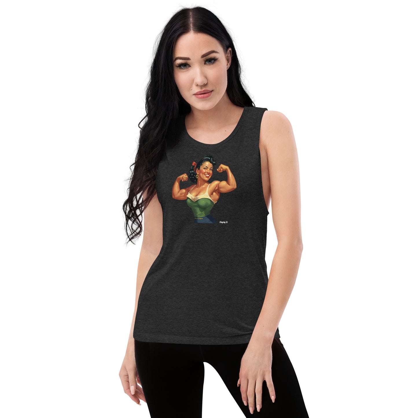 Buff Pinup Girl - Ladies’ Muscle Tank