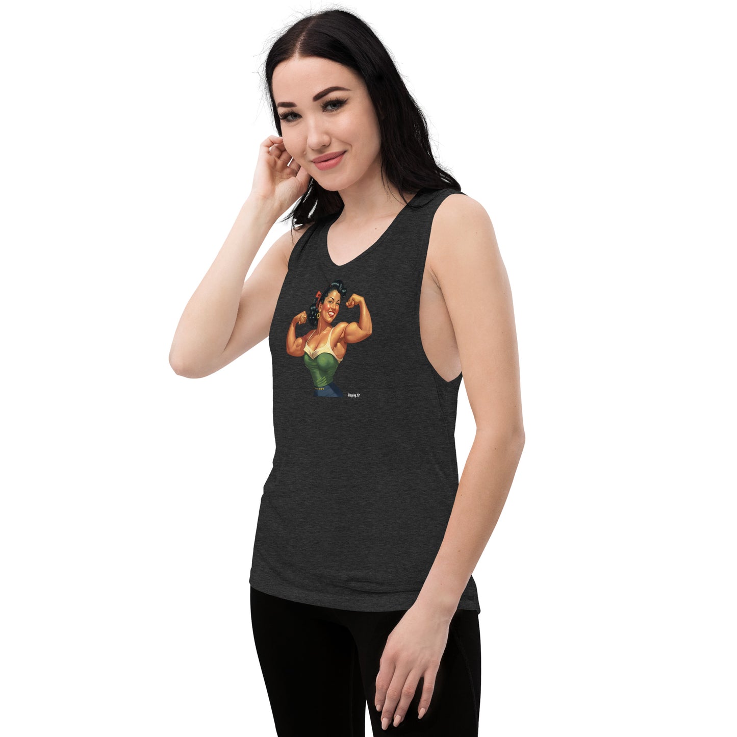 Buff Pinup Girl - Ladies’ Muscle Tank