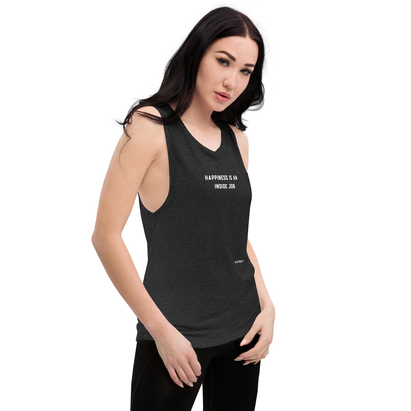 Happiness is an Inside Job Ladies’ Muscle Tank