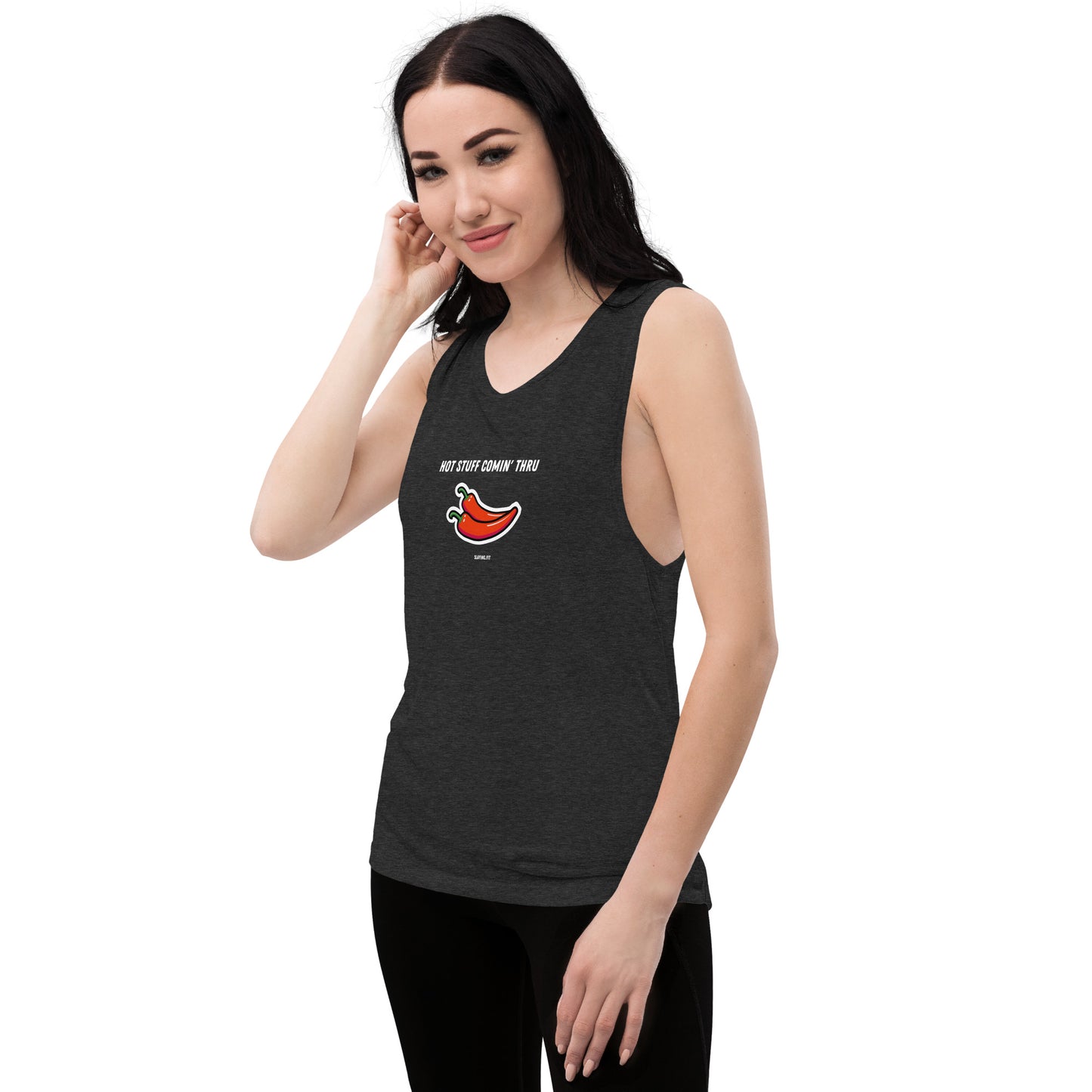 Hot Stuff Comin' Thru Ladies’ Muscle Tank