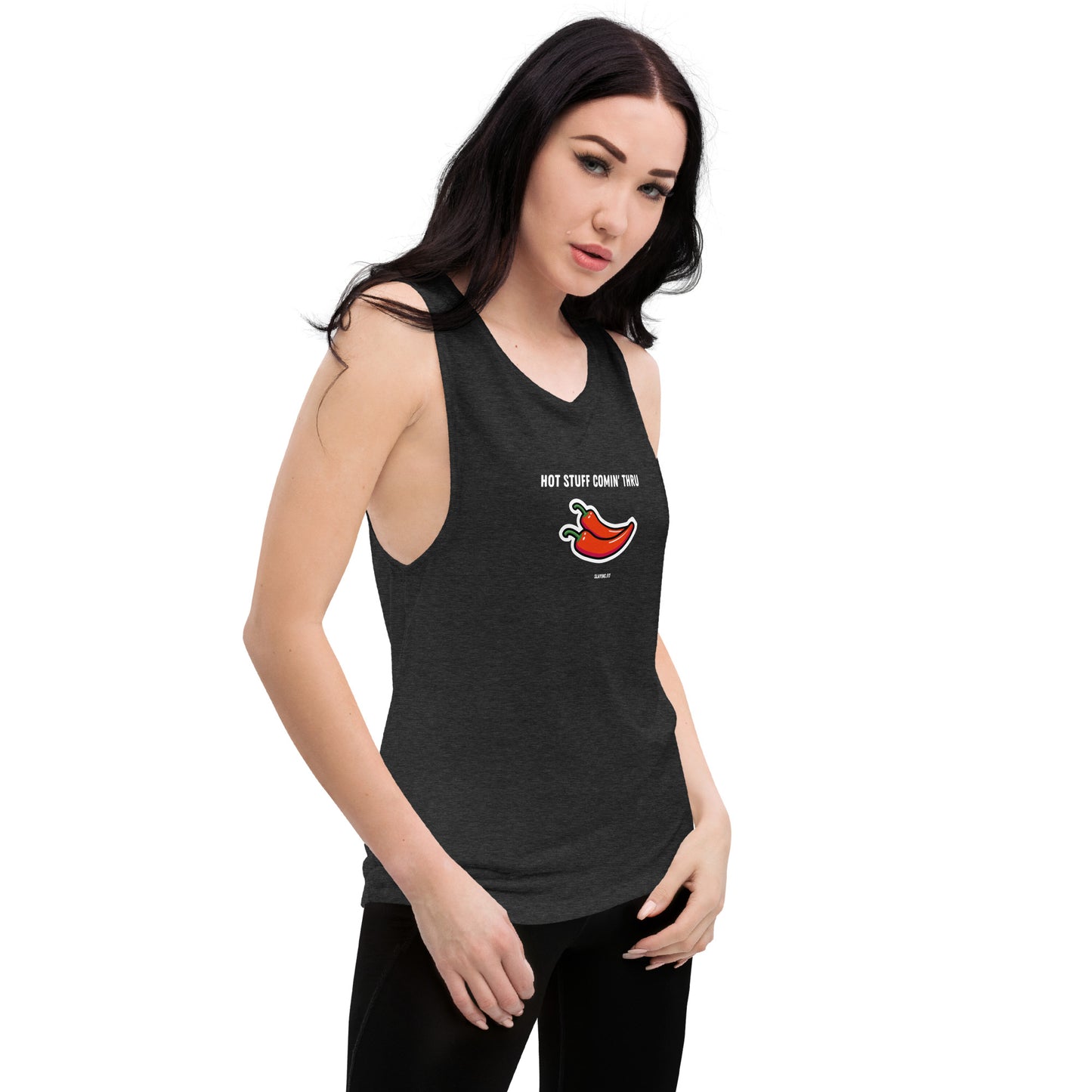 Hot Stuff Comin' Thru Ladies’ Muscle Tank